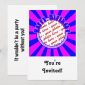 Groovy 1970's Retro Birthday Foto Lijst Kaart (Voorkant / Achterkant)