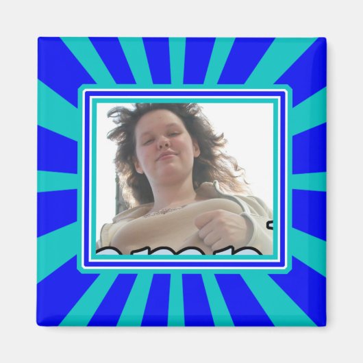 Groovy 1970's Retro Photo Lijst Magneet (Voorkant)