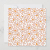 Groovy 1 retro  sinaasappel eerste verjaardag kaart (Achterkant)