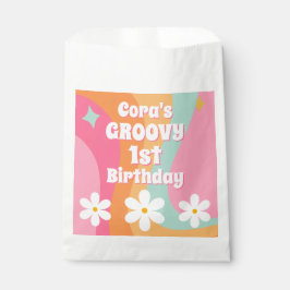 Groovy 1e verjaardag bedankzakje