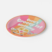 Groovy 1e verjaardag papieren bordje (Gekanteld)