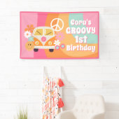 Groovy 1e verjaardag spandoek (Insitu)