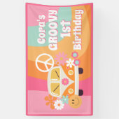 Groovy 1e verjaardag spandoek (Verticaal)