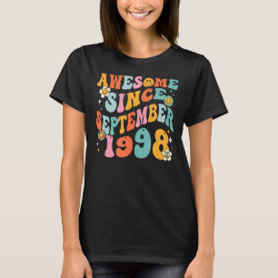 Groovy 24e verjaardag Geweldige sinds september 19 T-shirt