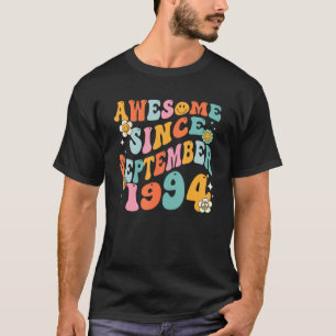 Groovy 28e verjaardag Geweldige sinds september 19 T-shirt