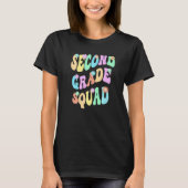 Groovy 2nd Grade Squad School Teacher Second Gr Re T-shirt (Voorkant)