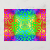 Groovy 3-D Retro Patroon Briefkaart (Voorkant)