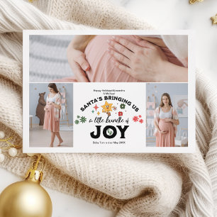 Groovy 3 Foto Kerst Zwangerschap Aankondiging
