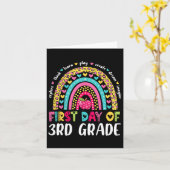 Groovy 3e klas terug naar school eerste dag van de kaart (Gele Bloem)
