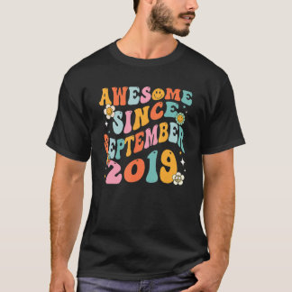 Groovy 3e verjaardag Geweldige sinds september 201 T-shirt