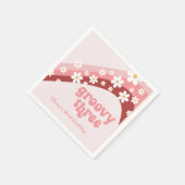 Groovy 3e verjaardag van het roze papier van Napki Servet (Hoek)