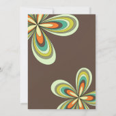 Groovy 40th Verjaardagsfeest 70s Hippie Flower Kaart (Achterkant)