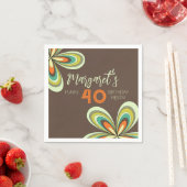 Groovy 40th Verjaardagsfeest 70s Hippie Flower Servet (Insitu)