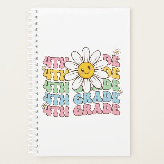 Groovy 4e klas terug naar school eerste dag Baby Planner (Voorkant)