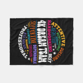 Groovy 4k Dream Team Teacher Kindergarten Kinder E Fleece Deken (Voorkant (Horizontaal))