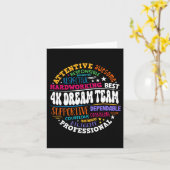 Groovy 4k Dream Team Teacher Kindergarten Kinder E Kaart (Gele Bloem)