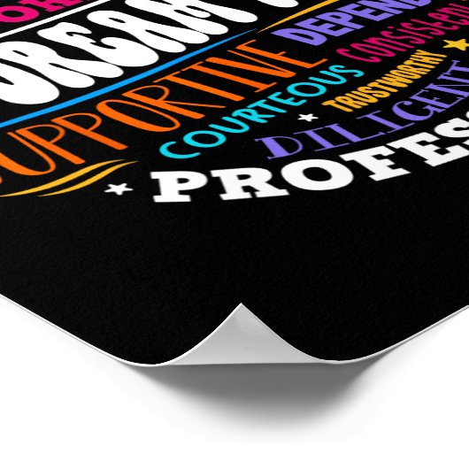 Groovy 4k Dream Team Teacher Kindergarten Kinder E Poster (Hoek)