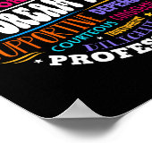 Groovy 4k droomteam leraar kleuterschool kinderen  poster (Hoek)