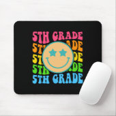 Groovy 5th Grade Vibes Face Retro Teachers Back Muismat (Met muis)