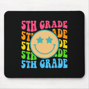 Groovy 5th Grade Vibes Face Retro Teachers Back Muismat