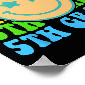 Groovy 5th Grade Vibes Face Retro Teachers Back Poster (Hoek)