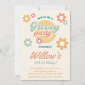 Groovy 60's '70' Flowers Birthday Party, elke leef Kaart (Voorkant)