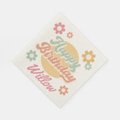 Groovy 60's '70' Flowers Birthday Party, elke leef Servet (Hoek)