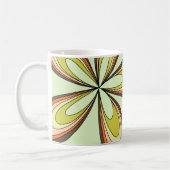 Groovy 60s 70j Hippie Bloem Lime Retro Madeliefje Koffiemok (Links)
