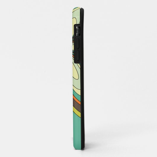 Groovy 60s 70jaren Hippie Bloem Turquoise Madelief Case-Mate iPhone Case (Achterkant/links)