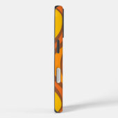 Groovy 60s 70s Abstracte Wavy Lines Oranje Brown Case-Mate iPhone Case (Achterkant / Rechts)
