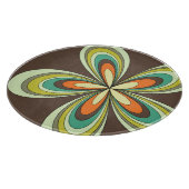 Groovy 60s 70s Hippie Bloem Bruin Retro Daisy Snijplank (Hoek)