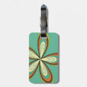Groovy 60s 70s Hippie Bloem Turquoise Daisy Naam Bagagelabel (Achterkant verticaal)
