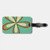 Groovy 60s 70s Hippie Bloem Turquoise Daisy Naam Bagagelabel (Achterkant horizontaal)