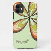 Groovy 60s 70s Hippie Flower Limoen Retro Daisy Na Case-Mate iPhone Case (Achterkant)