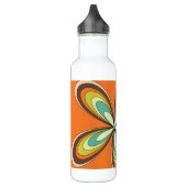 Groovy 60s 70s Hippie Flower Sinaasappel Retro Dai Waterfles (Links)