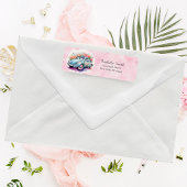 Groovy 60's Bug Car met Daisies Retouradres Etiket