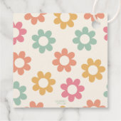 Groovy 60's Flowers 70 Birthday Party Hartelijk da Bedankjes Labels (Achterkant)