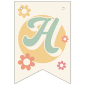 Groovy 60's Flowers 70 Foto Happy Birthday Vlaggetjes (Tweede vlag)