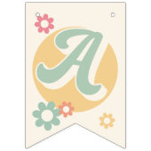 Groovy 60's Flowers 70 Foto Happy Birthday Vlaggetjes (Derde vlag)