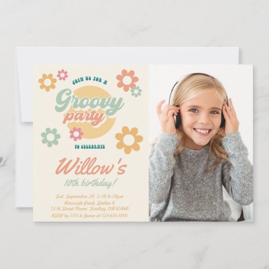 Groovy 60's Flowers 70 Foto van elke dag, elke lee Kaart (Voorkant)