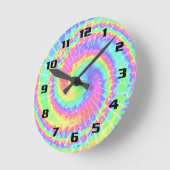 Groovy 60'S Geïnspireerde caleidoscoop Ronde Klok (Hoek)