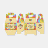 Groovy 60s Music Lovers 80th Birthday Party Bedankdoosjes (Uitgevouwen)