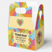 Groovy 60s Music Lovers 80th Birthday Party Bedankdoosjes (Geopend)