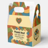 Groovy 60s Music Retro Birthday Thank You Bedankdoosjes (Geopend)