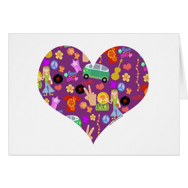 Groovy 60s Paarse liefde (Voorkant Horizontaal)