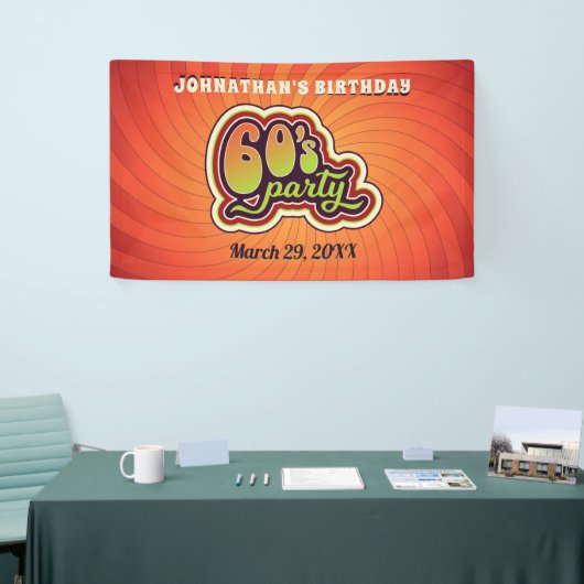 Groovy 60's party banner (Beurs)
