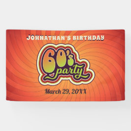Groovy 60's party banner