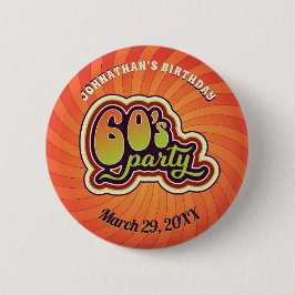 Groovy 60's Party Button