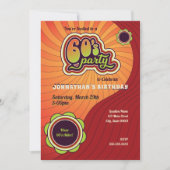 Groovy 60's Party Invitation Kaart (Voorkant)