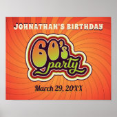 Groovy 60's Party Poster (Voorkant)